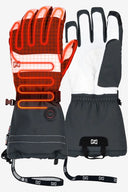 Mobile Warming Technology Gloves Aerial Heated Snow Glove Unisex - White/Grey Heated Clothing