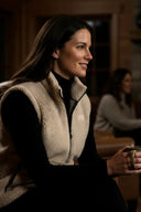 Mobile Warming Technology Vest Upland High-Pile Vest Women's - Coffee Heated Clothing - product view 7