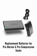 Mobile Warming Technology Battery 3.7v Powersheer™ Micro Sock Batteries 3600mAh and Cable 2 Pack Heated Clothing