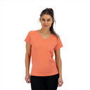 Mobile Cooling Technology Shirt Women's Cooling V-Neck Shirt - Coral Heated Clothing