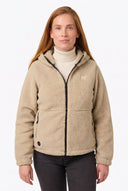 Mobile Warming Technology Jacket Upland Full Zip High-Pile Hoodie Women's - Coffee Heated Clothing