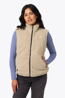 Mobile Warming Technology Vest Upland High-Pile Vest Women's - Coffee Heated Clothing - product view 6