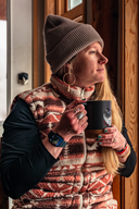 Mobile Warming Technology Vest Upland Sherpa Long Printed Vest Women's - Clay Aztec Heated Clothing - product view 4