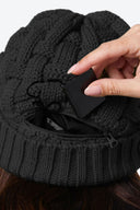 Mobile Warming Technology Hat Heated Cable Knit Beanie - Black Heated Clothing - product view 5