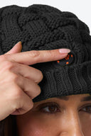 Mobile Warming Technology Hat Heated Cable Knit Beanie - Black Heated Clothing - product view 6
