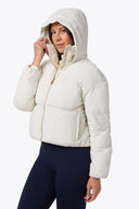 Mobile Warming Technology Jacket Cloud IX Crop Puffer Heated Jacket Women's - Cream Heated Clothing - product view 8